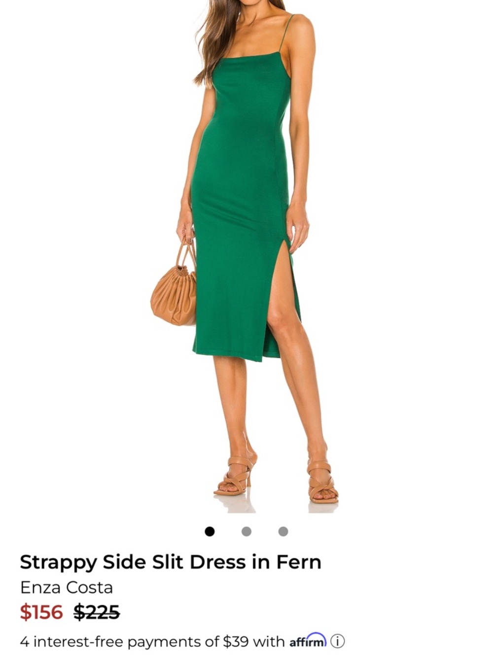 Enzo Costa emerald green bodycon midi Dress